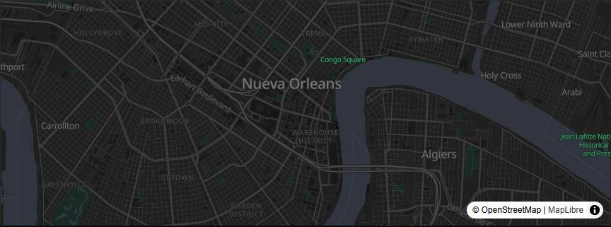 El mapa de New Orleans dentro del archivo
